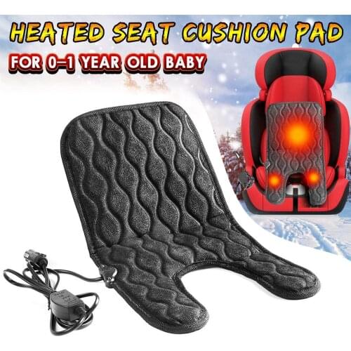 55*27 Non-slip 12V Car Baby Winter Car Seat Cover Polyester Fiber Heated Seat Heater Heating Cushion Warmer Pad