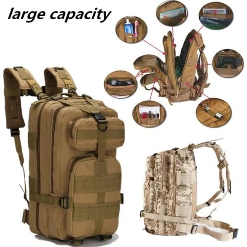 600D 3P Tactical Backpack Military Outdoor Sport Army Rucksack Sports Hiking Fishing Hunting Camouflage Bag Cycling Bike Bag