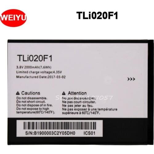 2000mah TLI020F1 Battery for TCL J720T J726T Alcatel One Touch Pop 2 5042d C7 7040 OT-7040 OT-7040D Accumulator