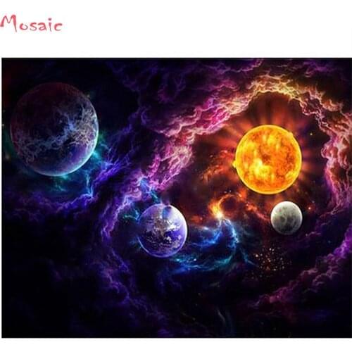 Bead Diamond Embroidery Universe Full Drill Square 5D DIY Diamond Painting Landscape Star 3d Picture Of Rhinestone Decor Home