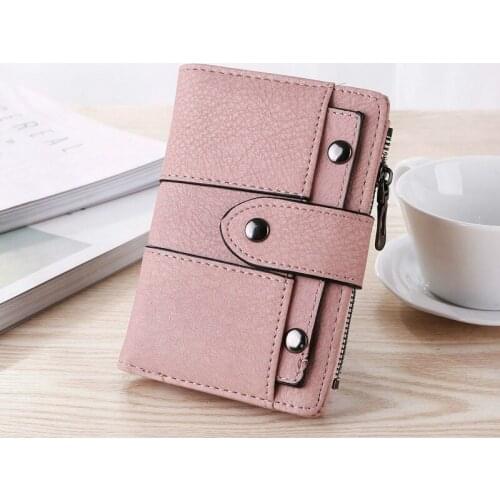 Bycobecy 3-Fold Zipper Wallets Women PU Leather Purse Female Short Wallet Pouch Handbag For Women Coin Purse Card Holders Clutch