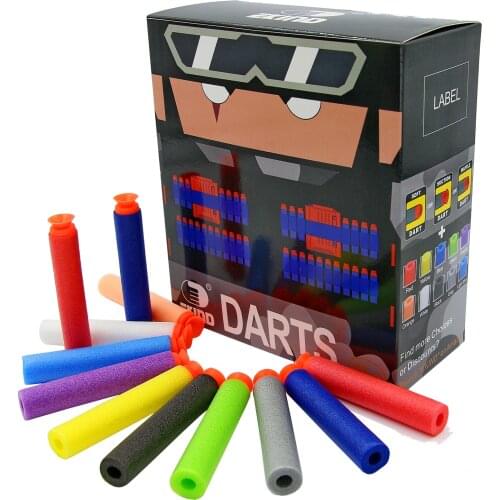 EKIND 200Pcs Suction Darts Refill Foam Bullet for Nerf N-Strike Elite Guns