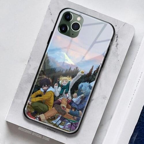 Himiko Toga Dabi Tomura Shigaraki Silicone Glass for iPhone SE 6 6s 7 8 Plus X XR XS 11 12 Mini Pro Max Phone Case Cover Shell