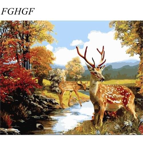 No framed Painting Calligraphy DIY Painting By Numbers On Canvas Home Decoration For Wall