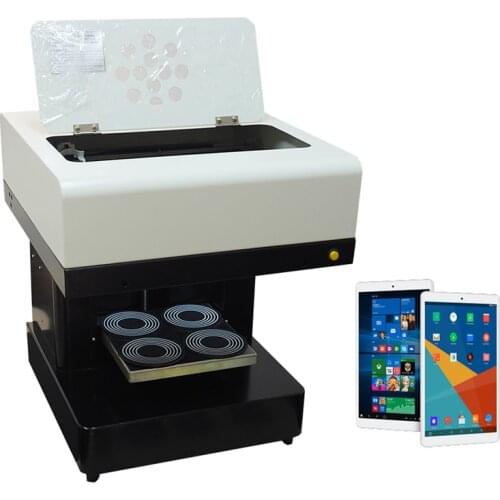 Coffee Printer 4 Cups Automatic Food Printer Selfie Coffee Printing Machine for Cappuccino Chocolate Tea Biscuits with Laptop