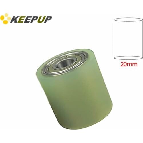 Diameter 20mm,PU polyurethane rubber wheel, Unpowered roller Wear resistance, Soft surface,Aluminum core bearing pulley
