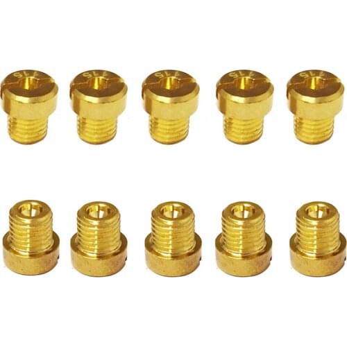 Pack of 10 Pieces M6 Thread 6mm Motorcycle Main Jet Kit for DellOrto Carburetor PHBH PHBL FRD PHF VHB VHSH Injector Nozzle