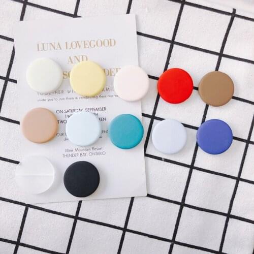 Round Resin Plastic Beads Pendant Bracelet Earring Accessories Supplies for Jewelry Making Diy Handmade 6pcs