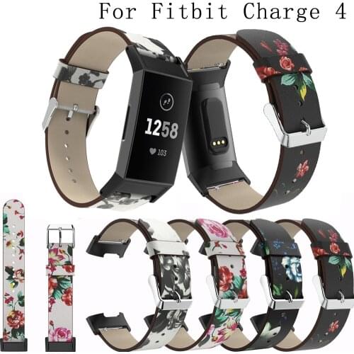 For Fitbit Charge 3 4 Fashion Leather Band Women Men Smart Bracelet Replacement For Fitbit Charge 3 4 Wristband Watch Strap Loop