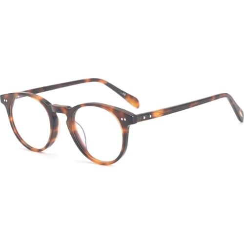 Retro Vintage Acetate Round Myopia Glasses Frame Men Women Sir O'malley Eyeglasses Optical Prescription Eyewear Frame OV5256