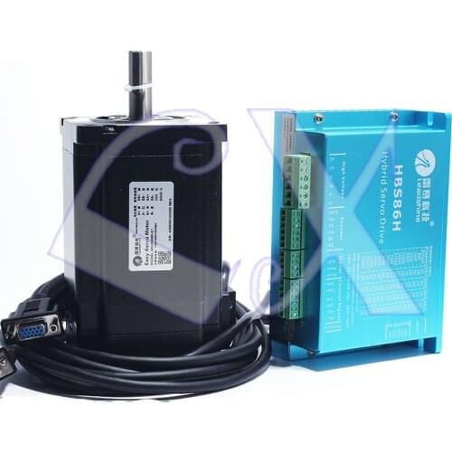 Original Leadshine Hybrid step servo kit HBS86H step motor driver + 86HSM85 8.5NM Closed loop motor with 3M encoder line
