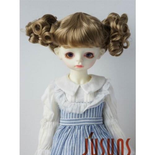 JD275 SD doll wigs 9-10inch Lovely two curly pony BJD wig 23-25CM synthetic mohair doll wigs