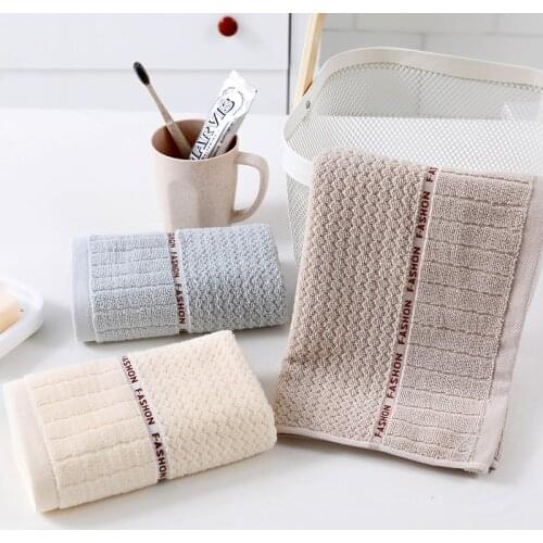 Pure cotton towel washcloth for adults and children, solid color, broken, absorbent, soft and lint-free, 35*75cm