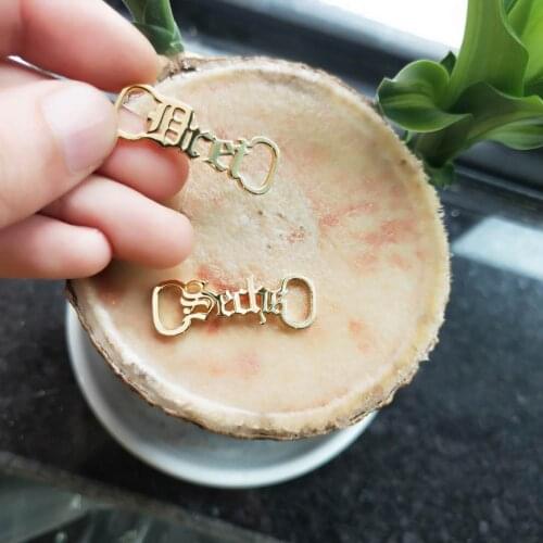 Stainless Steel Custom Name Shoe buckle for Women Men Personalized Old English Letter Nameplate Shoe Clips Accessories Jewelry