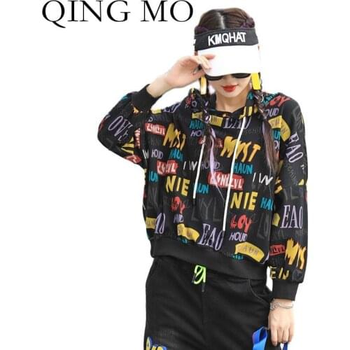 Женские короткие толстовки QING MO China At AliExpress