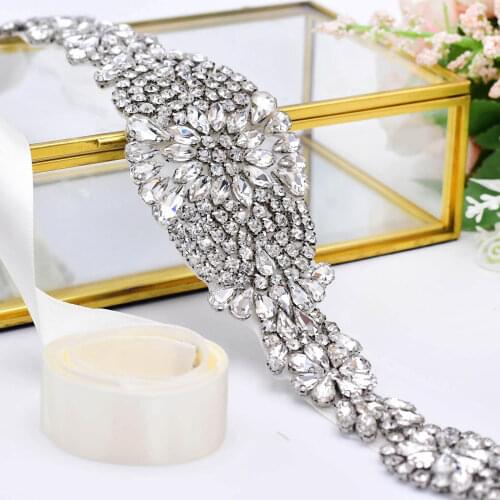 S123-S Sparkling Full Rhinestone Bridal Belt Wedding Bridesmaid Bride Dress Accessories Belts Women Prom Evening Dresses Sash