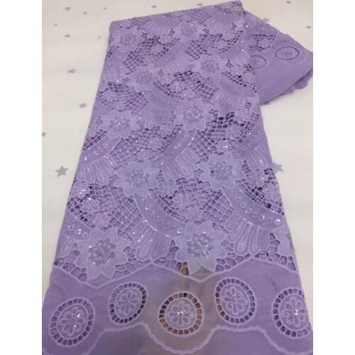 Lilac African Chiffon Sequins Lace Fabric 2021 Sequence Embroidery Mesh Nigerian Tulle Lace Fabrics French Net Lace Fabric