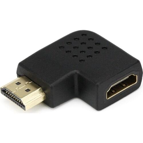 HDMI-compatible Connector Male to Female Adapter 90 Degree Converter Adaptor for 1080P HDTV PC 100pcs