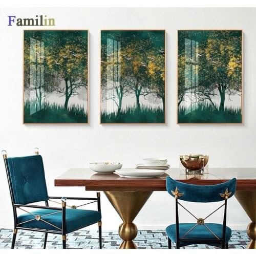 Modern Sketch Of Golded Tree Branches Unframed HD Decorative Paintings Canvas Wall Poster Art Print For Home Room Decor-3