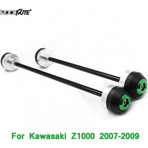 Motorcycle POM Axle Fork Crash Sliders For KAWASAKI Z1000 2007 2008 2009 Front Rear Wheel Protector Circle Decoration