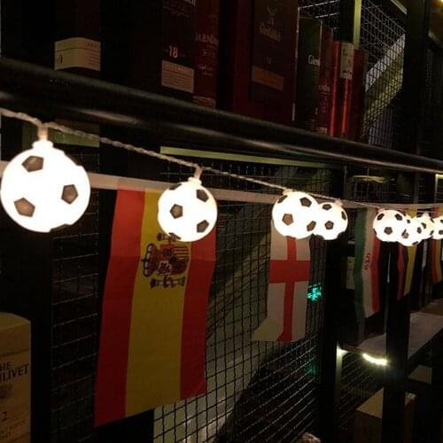 Football LED String Light Soccer Ball String Fairy Lights USB Battery Power Bedroom Home Theme Party Decoration 1.5m 3m 6m