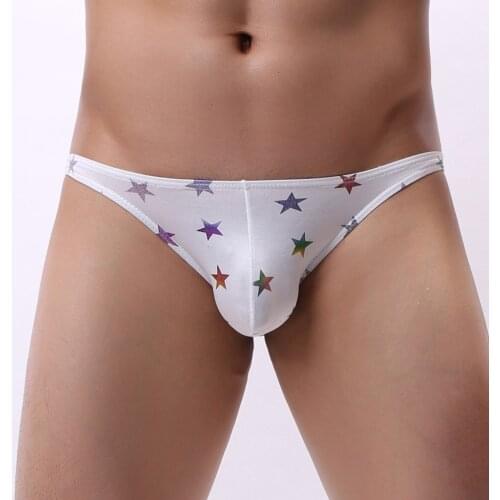 New Mens High Rise Print Underwear Mlaes Hipster And Sexy Underpants Comfortable And Breathable Briefs Men мужские трусы A50