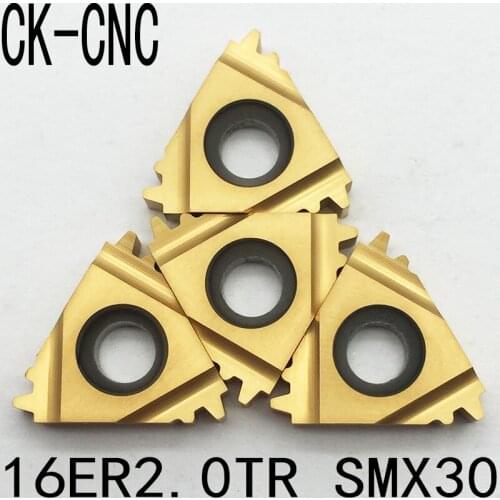 10pcs 16ER2.0TR SMX30 Carbide Insert For Threading Turning Tool Boring BAR blade High cost performance