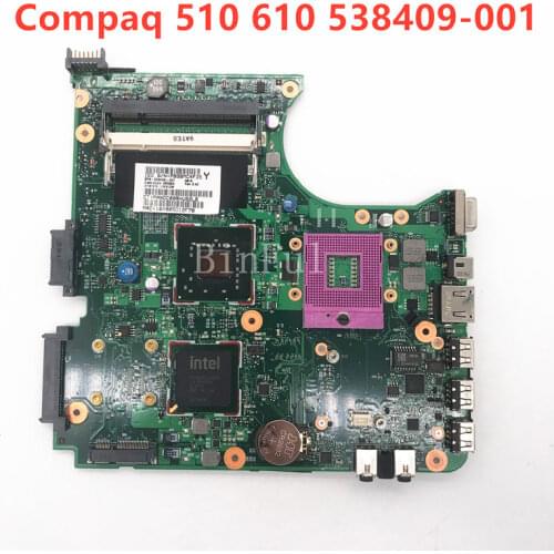 High quality For HP 510 610 CQ510 CQ610 Laptop motherboard 538409-001 538409-501 538409-601 100% full Tested OK