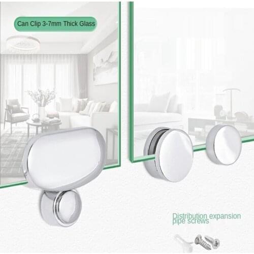 Zinc Alloy Glass Clamp Fixed Fitting Hinger 4-7mm Advertising Plate Glass Clip Wall Mount Shelf Support Holder Hardware Parts