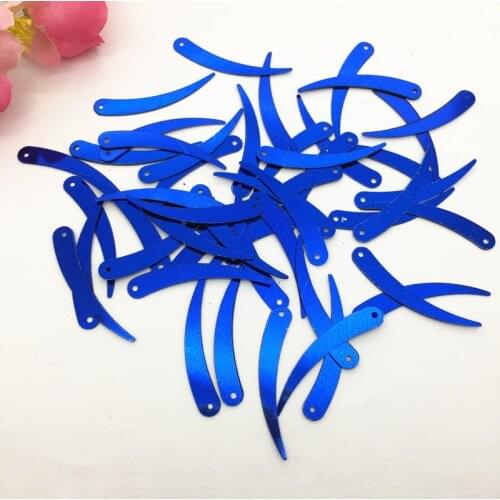 1000pcs/lot 5*32mm Chilli Ivory Sequins Garment Accessories Clothing Sewing For Crafts Dark Blue Flat Flakes
