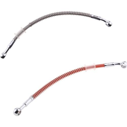 2pcs 22'' Motorcycle Braided Stainless Steel Brake Oil Hoses Line Pipe
