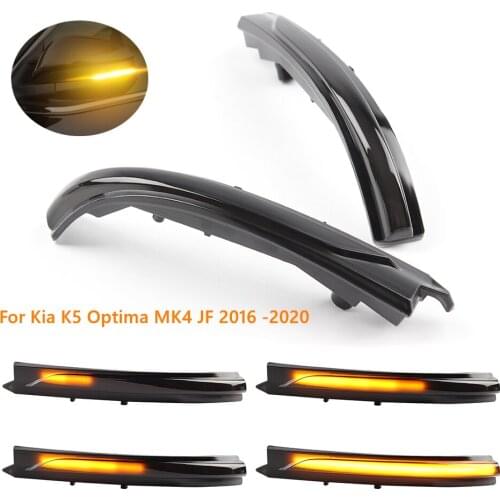 2 Piece For Kia K5 Optima MK4 JF 2016 -2020 LED Dynamic Turn Signal Light Sequential Car Rearview Mirror Indicator Blinker Light