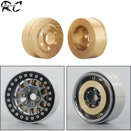 2Pcs Brass Internal Counterweight Brake Disc Balance Weights for 1.9 2.2 inch Wheel Rims TRX6 TRX-4 Axial SCX10 90046 TF2 D90