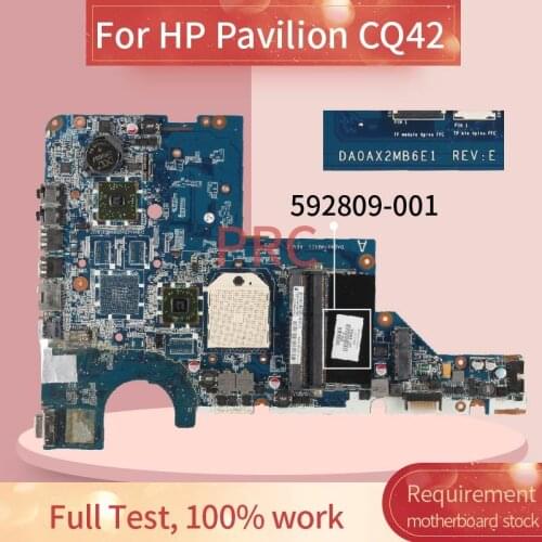 592809-001 592809-501 For HP Pavilion CQ42 CQ56 Laptop Motherboard DA0AX2MB6E1 AMD DDR3 Notebook Mainboard