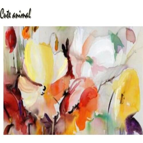 5D Diamond Painting Abstract Art Watercolor Flowers Diy Diamond Embroidery Full Display Diamond Mosaic Cross Stitch Decoration