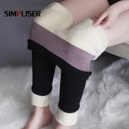 Extra Warm Fleece Womans Pants Black Grey Female Trousers High Stretch Leggings Skinny Wool Pants Plus Size 5XL Pencil Pants