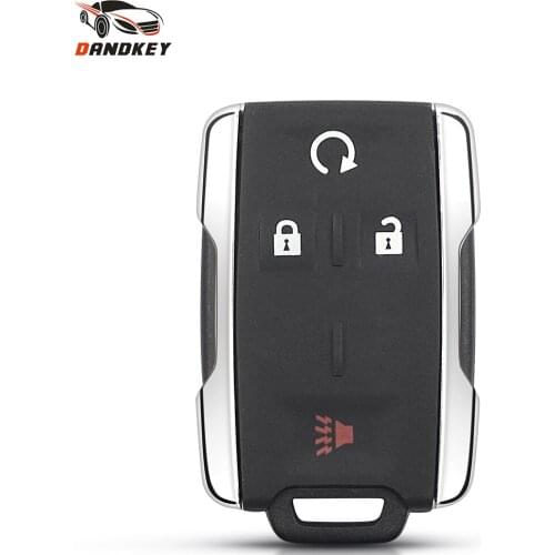 Dandkey Car Key Case For GMC Yukon XL fit Chevrolet Tahoe Suburban Sierra Silverado Remote Smart Key Fob Keyless Entry Shell