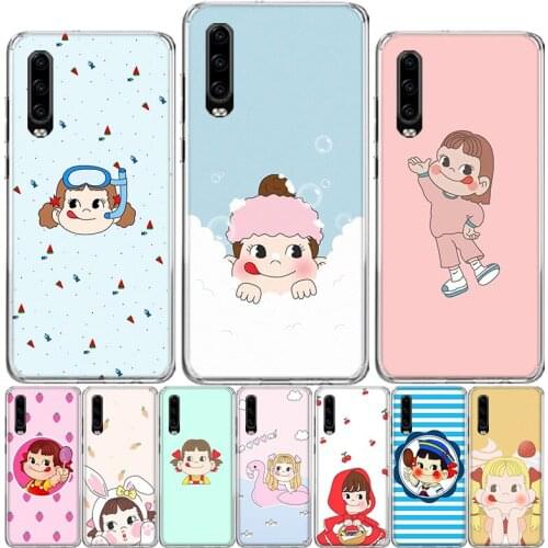 Peko Milky Boy Cute Phone Case For Huawei P40 P30 P20 P10 Mate 10 20 30 Lite Pro P Smart Z Plus 2019 Cover Shell Coque