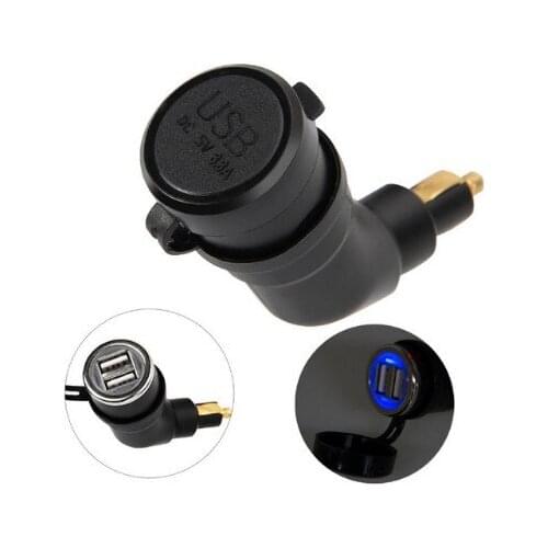 For BMW F800GS F650GS F700GS R1200GS Twin USB Port w/ LED Light Fit Mobile Phone Charge / Cigarette Lighter / Driving Recorder