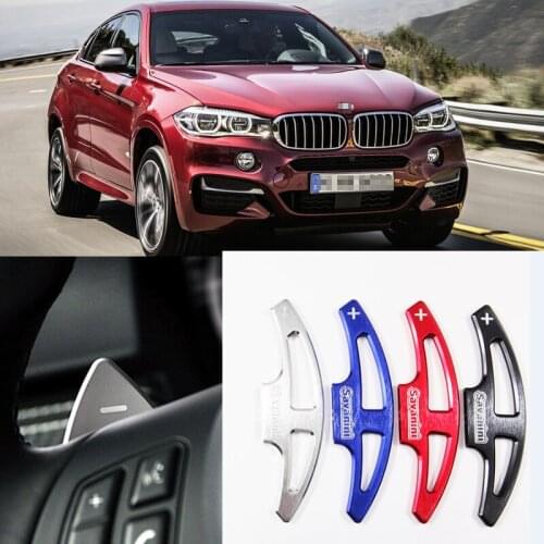 Tommia For BMW X6 M 2010-2014 2pcs Steering Wheel Aluminum Shift Paddle Shifter Extension Car-styling