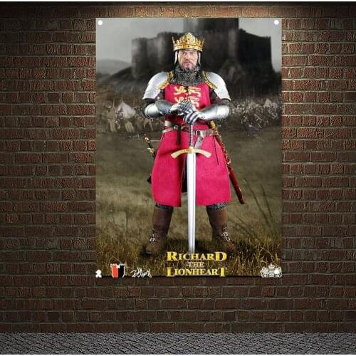 Knights Templar Armor Banners Flags Wall Sticker Crusader Posters Tapestry Living Room Decoration Canvas Painting Wall Hanging 5