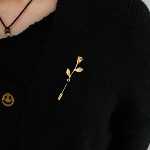 European and American jewelry Fashion personality rose brooch Drop oil creative bouquet of roses Bags badges shirts Cowboybadge