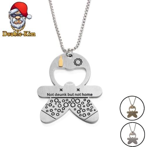Hip Hop Corkscrew Pendant Necklace Men Hiphop Street Culture Titanium Stainless Steel Fashion Trendy Chain Necklace Man Jewelry