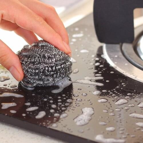 Two-piece kitchen wire cleaning ball nano sponge wipe set double-sided decontamination cleaning supplies