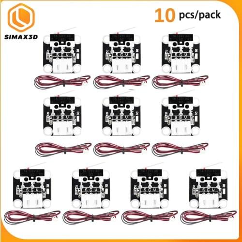 10Pcs X/Y/Z Axis End Stop Limit Switch 3Pin N/O N/C Control Easy to Use Micro Switch for Creality CR-10 Ender 3 3D Printer Parts