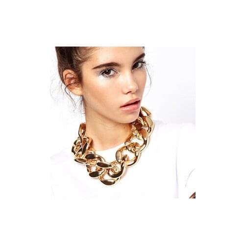 Personality exaggeration CCB thick chain punk Necklace Bracelet Jewellery Set