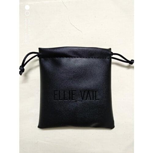 High quality pu leather drawstring bags jewelry bags 13*13cm gift pouch for jewelry storage custom logo free shipping