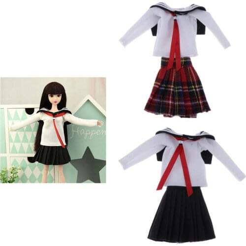 Cute College Style School Uniform Suits For 1/6 BJD Dolls Dress-up Accessory