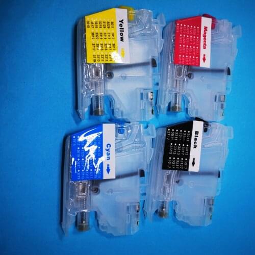 YOTAT Refillable LC3213XL LC3211 Ink Cartridge LC3213 for Brother MFC-J890DW MFC-J895DW DCP-J772DW DCP-J774DW with one time chip