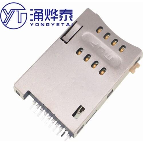 MUP-C720 8+2 SIM card holder No column Self-elastic type With switch 10P large card slot